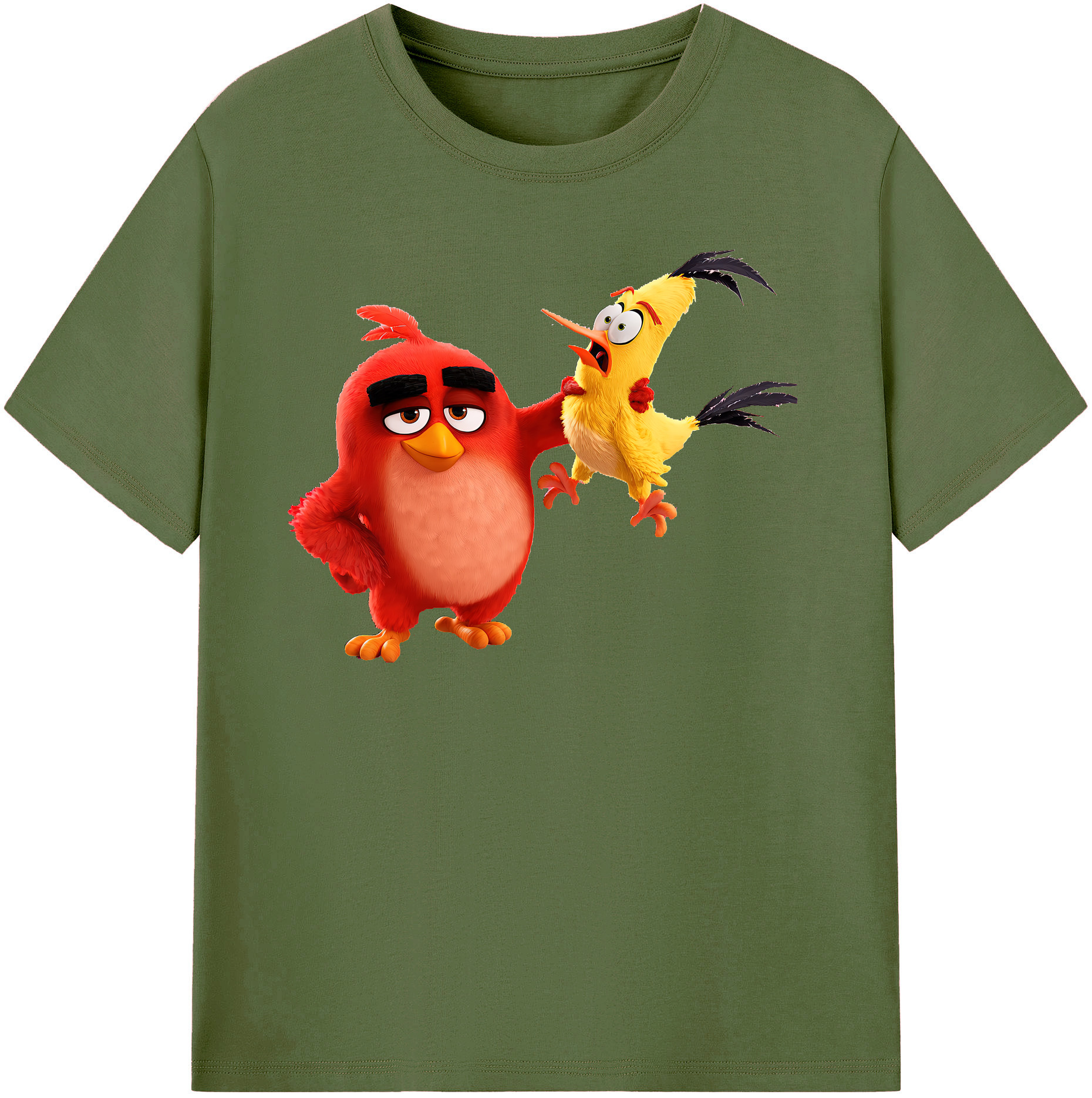 （画像用） Angry Birds アングリーバード 綿100％半袖Tシャツ（フロントプリント）